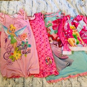 Disney PRINCESS PJ Nightgown Lot (4) Size 10